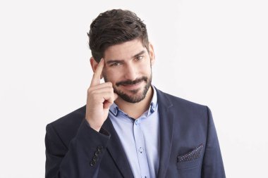 Kendine güvenen genç iş adamı portresi 