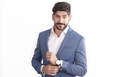 Kendine güvenen genç iş adamı portresi