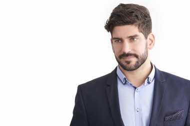 Genç işadamı stüdyo resmi