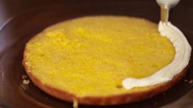 Kapalı kek krem pasta yemek