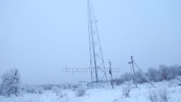 Antena para comunicaciones móviles e Internet — Vídeo de stock