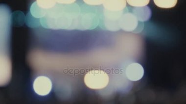 bokeh yanıp sönen bir ışık