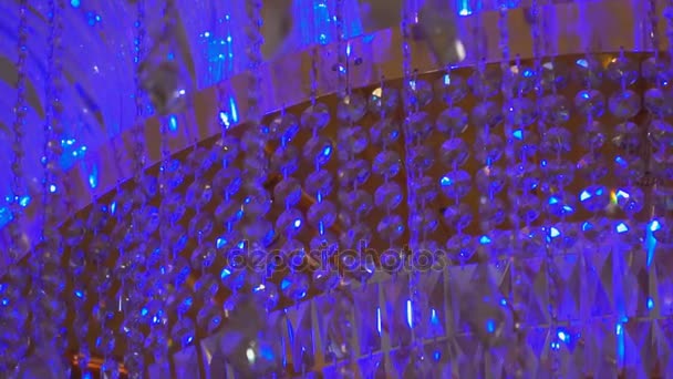 Large chandelier close-up — Stock Video
