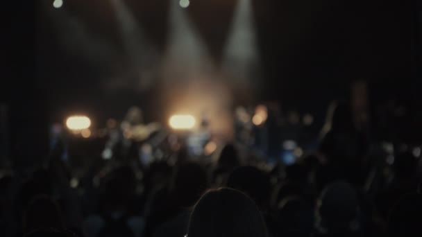 観客からロック コンサート ビュー — ストック動画