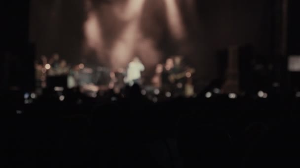 Zobacz koncert rock z publicznością — Wideo stockowe
