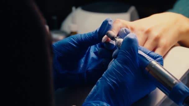 Przygotowanie paznokci manicure — Wideo stockowe