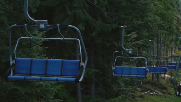 Blue lift seat lift up — Stock Video