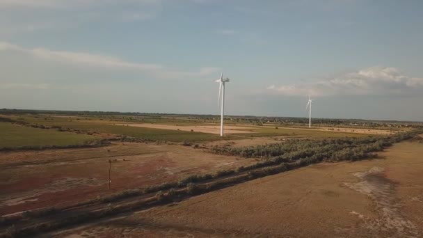 Лопасти ветряных турбин — стоковое видео