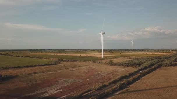 Wind turbine blades — Stock Video