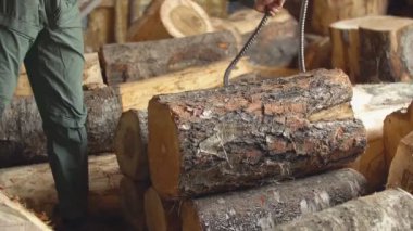 carrying round logs for processing