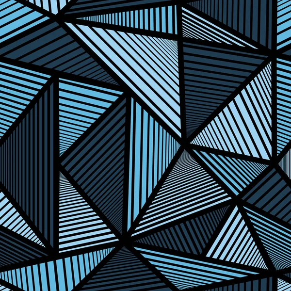 青色の三角形とカラフルなパターン — ストックベクタ