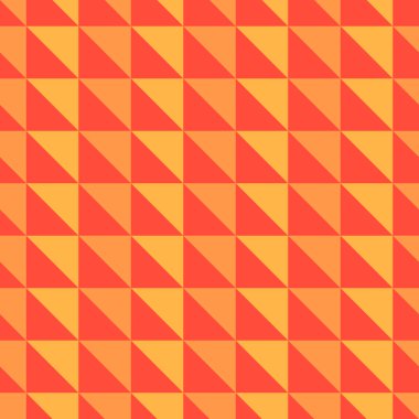 Turuncu ve kırmızı soyut desen üçgen ile