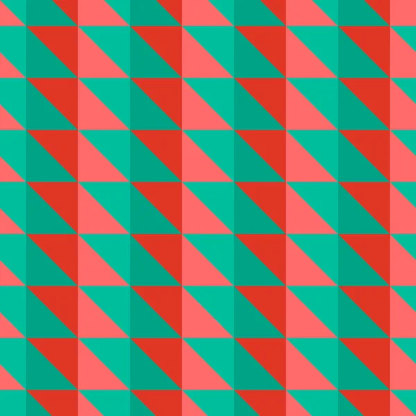 Patrón abstracto rojo y verde con triángulos — Vector de stock