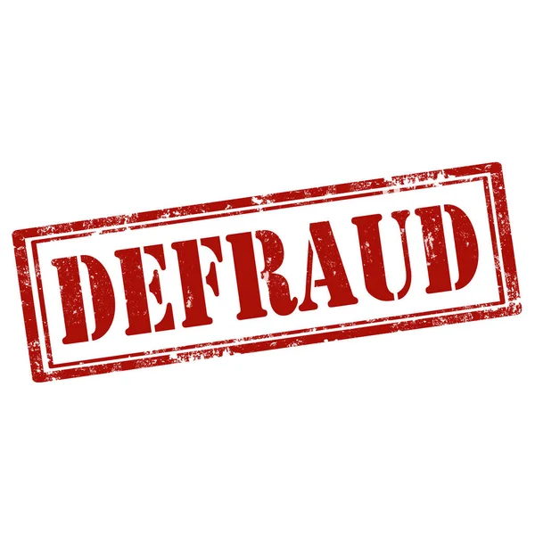 Defraud-red stamp — Stock Vector