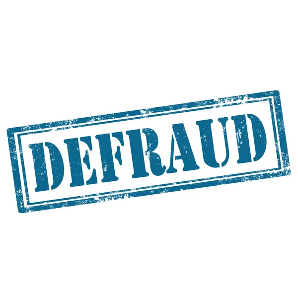 Defraud-blue stamp — Stock Vector