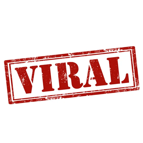 Viral-kırmızı pul — Stok Vektör