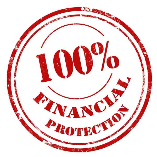 Timbre sur la protection financière — Image vectorielle
