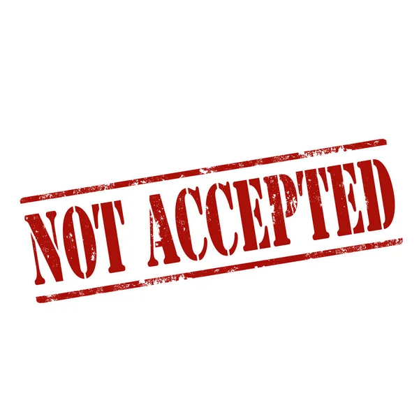 Not Accepted-stamp — Stock Vector