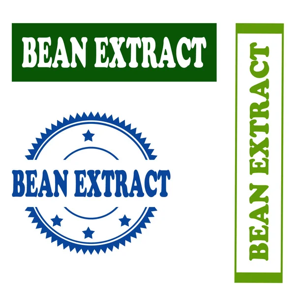 Bean Extract-stamp — Stock Vector