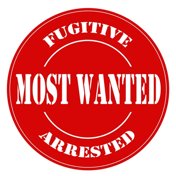 Most Wanted Fugitive Arrested — Stock Vector