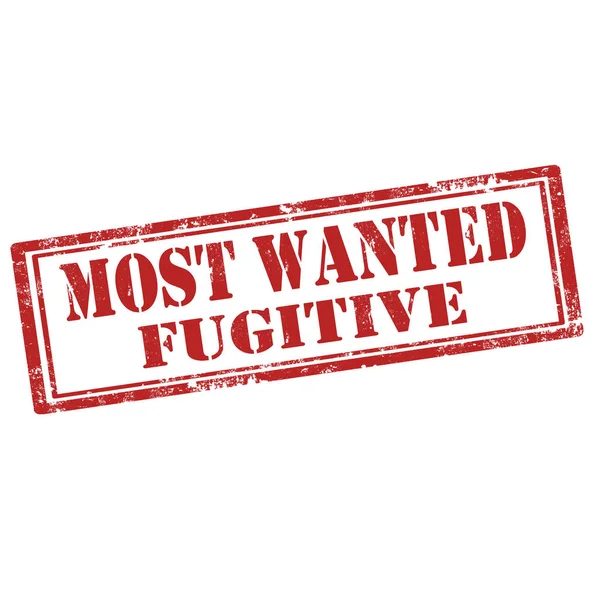 Most Wanted Fugitive — Stock Vector