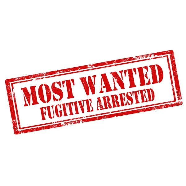 Most Wanted Fugitive Arrested — Stock Vector