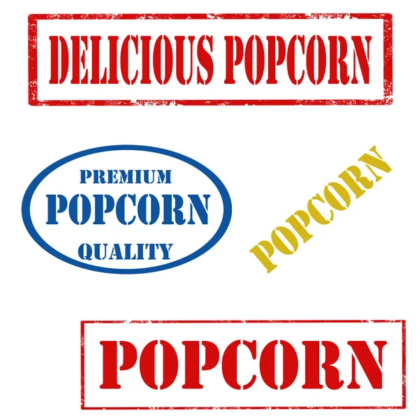 Heerlijke Popcorn-stempel — Stockvector