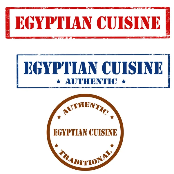 Sellos de cocina egipcia — Archivo Imágenes Vectoriales