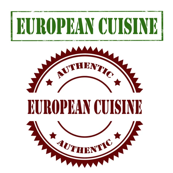 Європейська кухня штамп — стоковий вектор