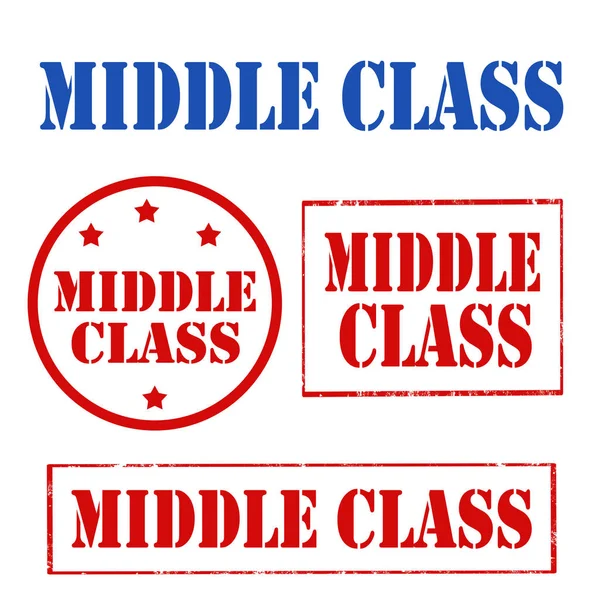 Sellos de clase media — Vector de stock