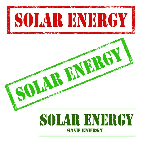 Selos de energia solar — Vetor de Stock