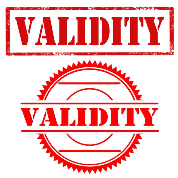 Validity-red stamps — Stock Vector