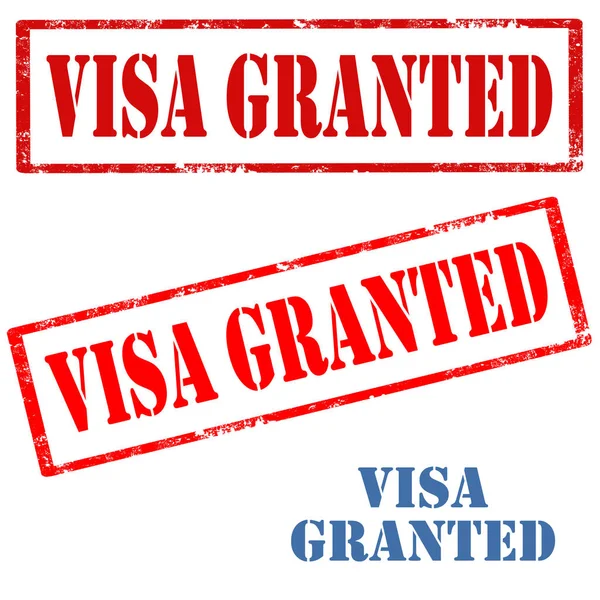 Visa Granted-stamps — Stock Vector