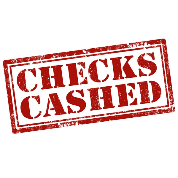 Checks Cashed-stamp — Stock Vector