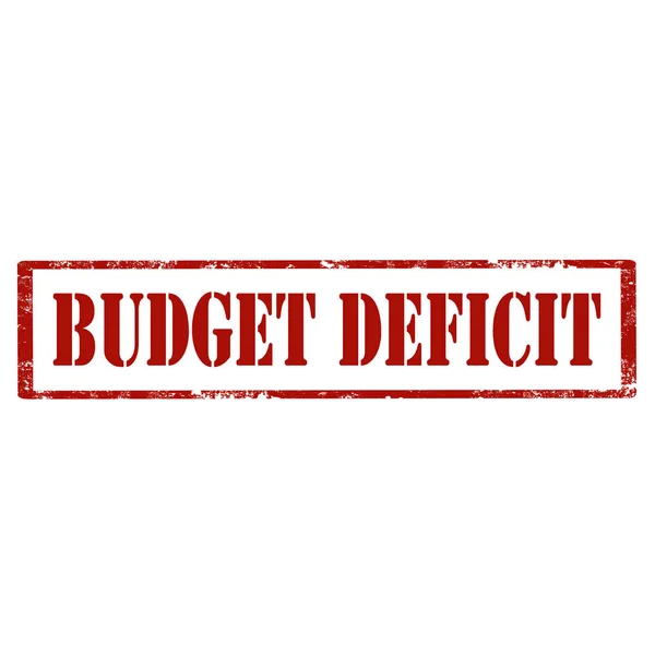 Budget underskott-stämpel — Stock vektor