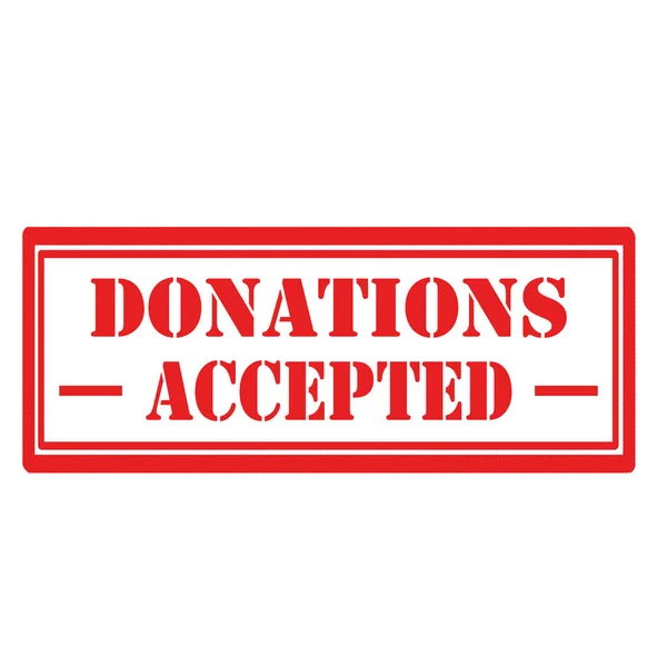 Donazioni accettate timbro — Vettoriale Stock