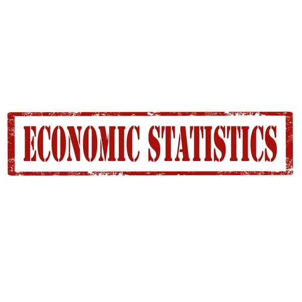 Gazdasági statisztika-bélyegző — Stock Vector