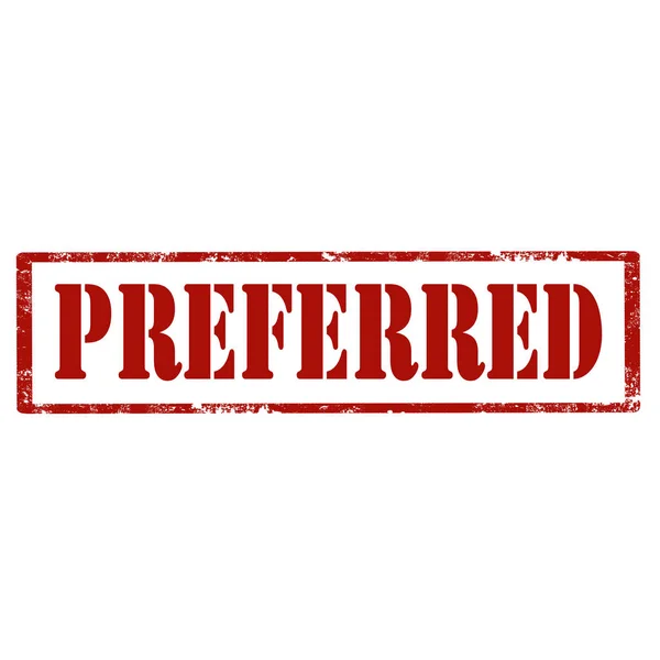 Preferred-red stamp — Stock Vector