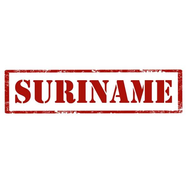 Surinam-kırmızı pul — Stok Vektör