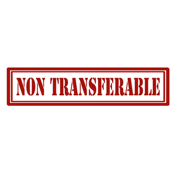 Non Transferable-stamp — Stock Vector