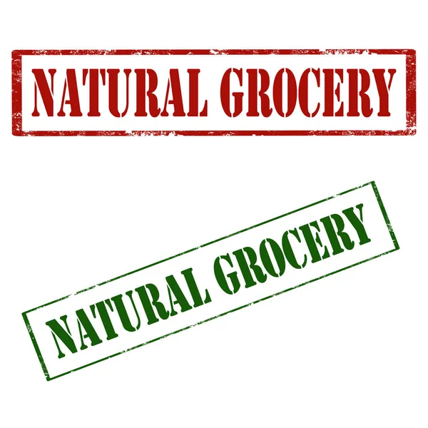 Selos de mercearia naturais — Vetor de Stock
