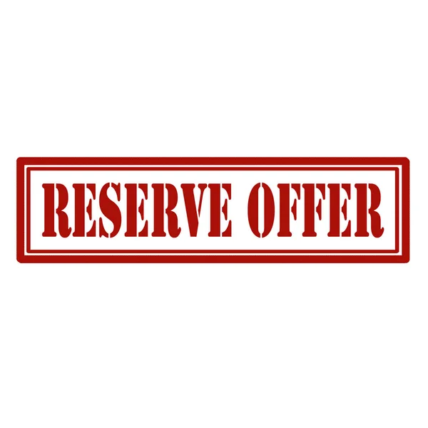 Reserve-Angebotsstempel — Stockvektor
