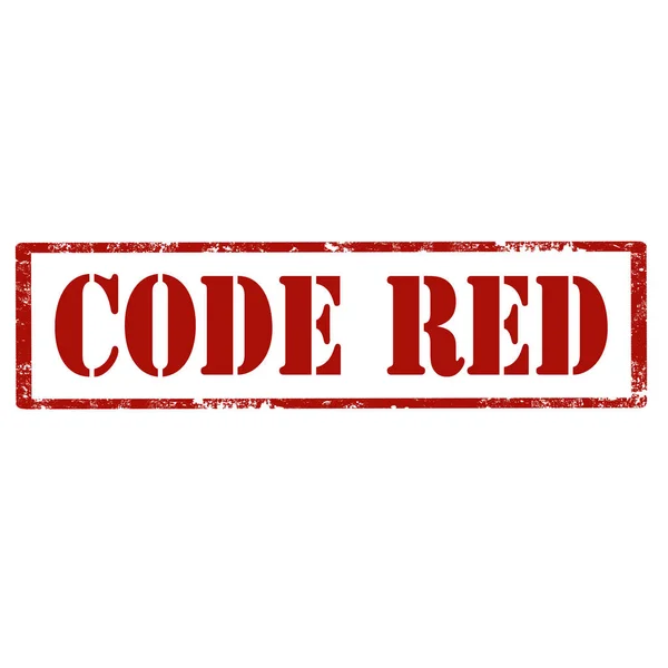 Codice Timbro rosso — Vettoriale Stock