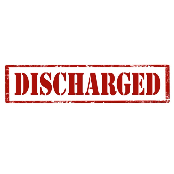 Discharged-red stamp — Stock Vector