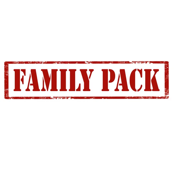 Family Pack-stamp — Stock Vector