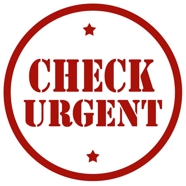 Check Urgent-stamp — Stock Vector