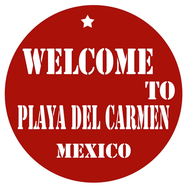 Välkommen till playa del carmen — Stock vektor