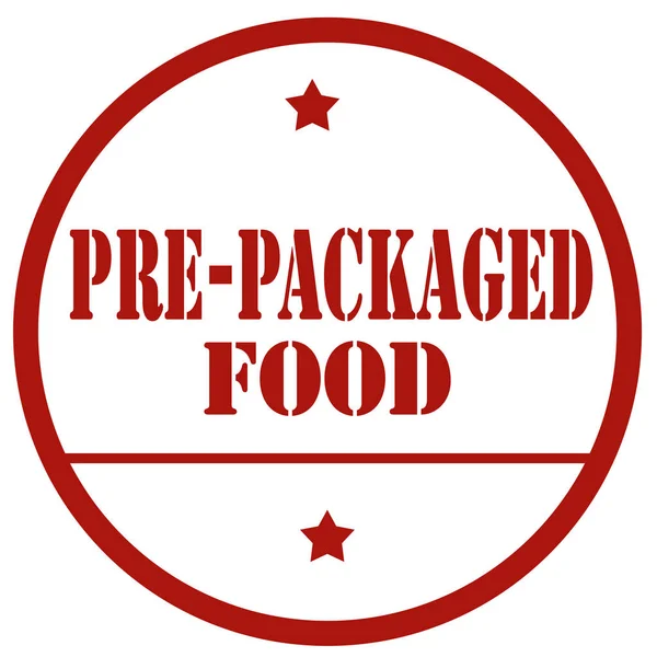 Färdigförpackade livsmedel-stämpel — Stock vektor