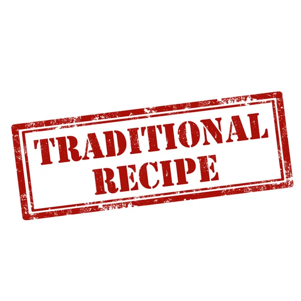 Παραδοσιακή συνταγή-σφραγίδα — Διανυσματικό Αρχείο