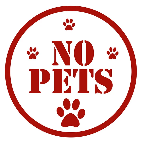 No Pets-stamp — Stock Vector